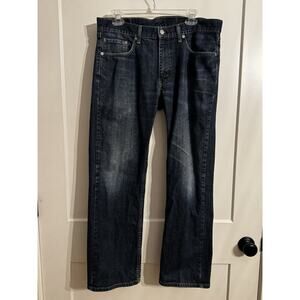 Levis 559 Jeans Mens 34 X 30 Blue Denim Relaxed Straight Whisker Wash Faded